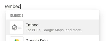 Notion embed command